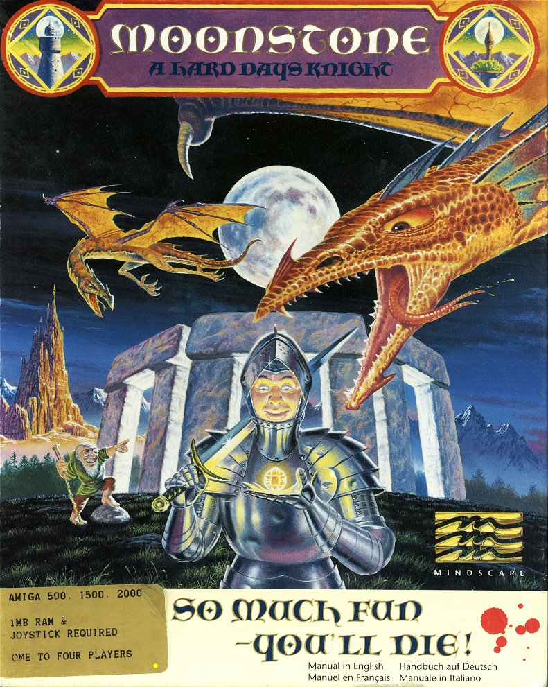 Moonstone: A Hard Days Knight - Amiga 500 Box Art