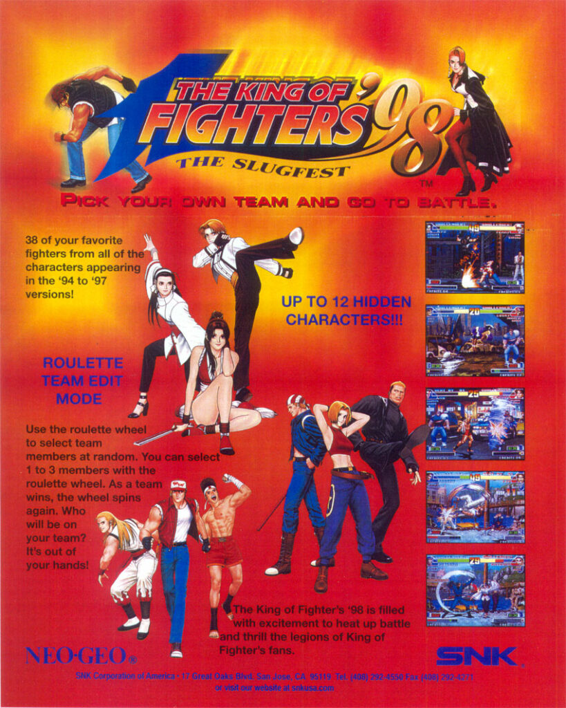 The King of Fighters '98: The Slugfest Arcade Promotional Art