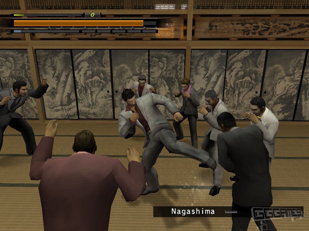 Surrounded by Yakuza members