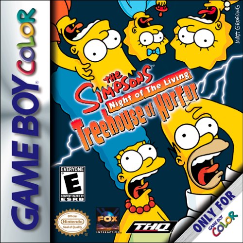 The Simpsons: Night of The Living Treehouse of Horror - Game Boy Color Box Art