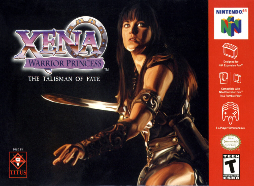 Xena: Warrior Princess: The Talisman of Fate - N64 Box Art