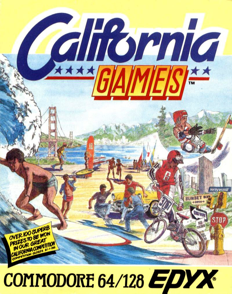 California Games - Commodore 64 Box Art