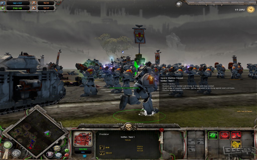 Space Marines attack formation