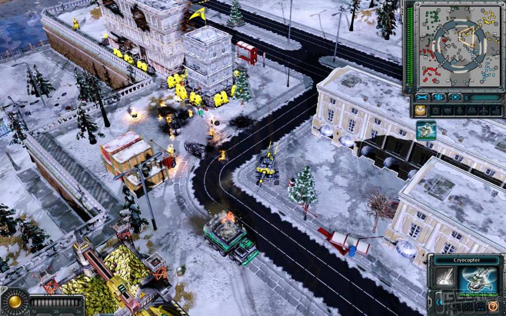 Military operations in winter city