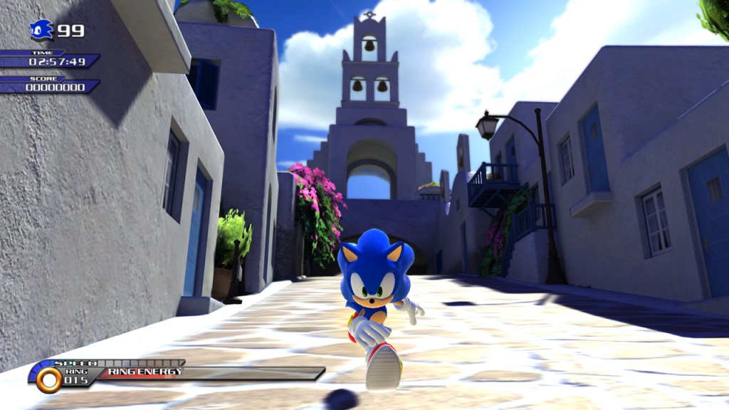 Sonic in sunny town