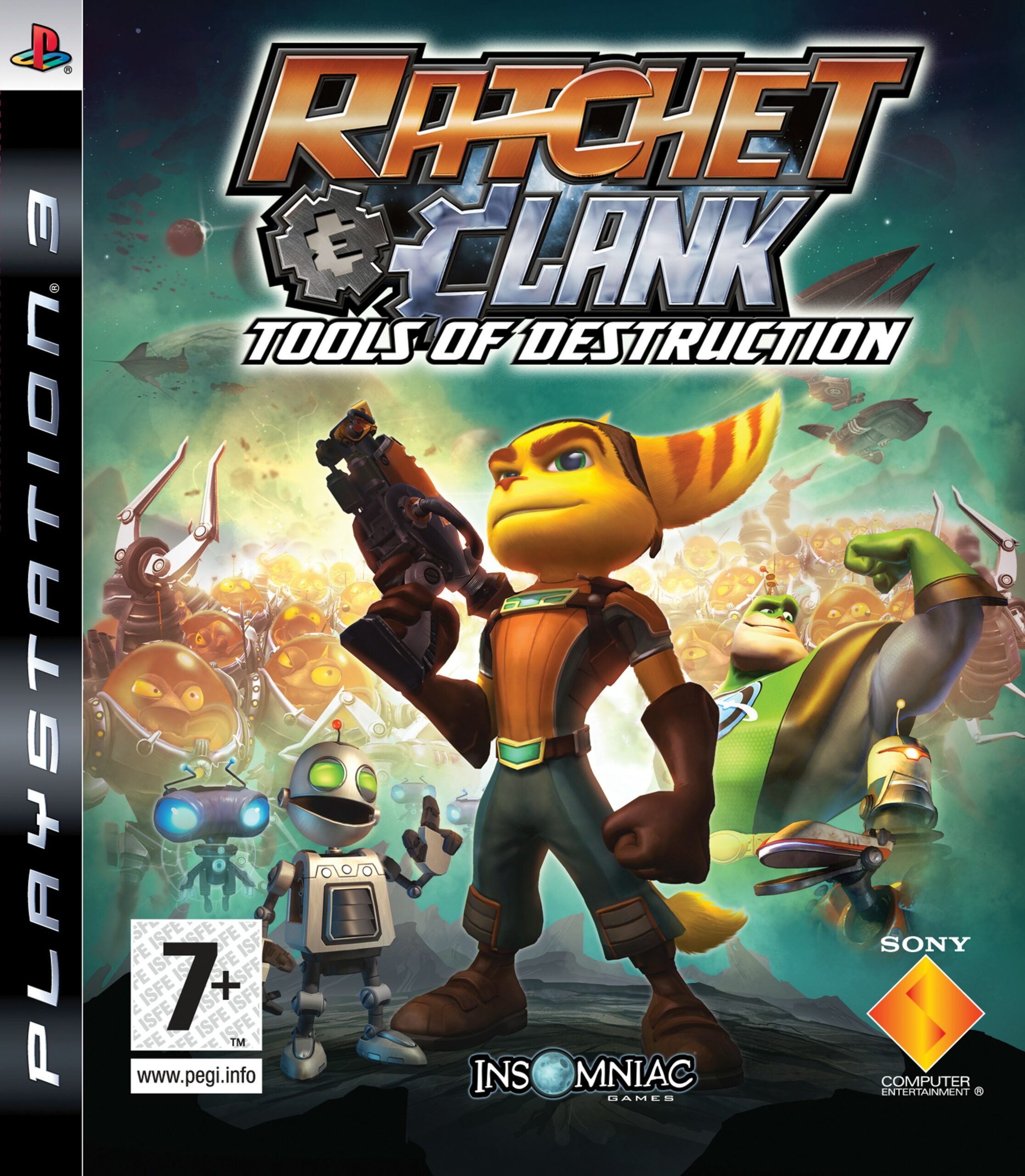 Ratchet Clank Tools of Destruction - Playstation 3 Box Art